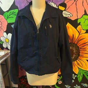 Navy blue polo lightweight jacket